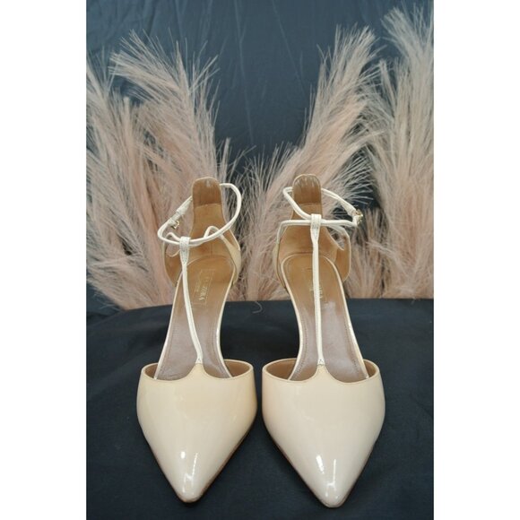 AQUAZZURA Cream/White Strappy Stiletto Sandals Euro 38 - Picture 7 of 16